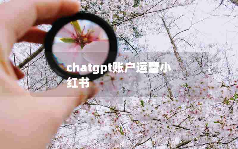 chatgpt账户运营小红书