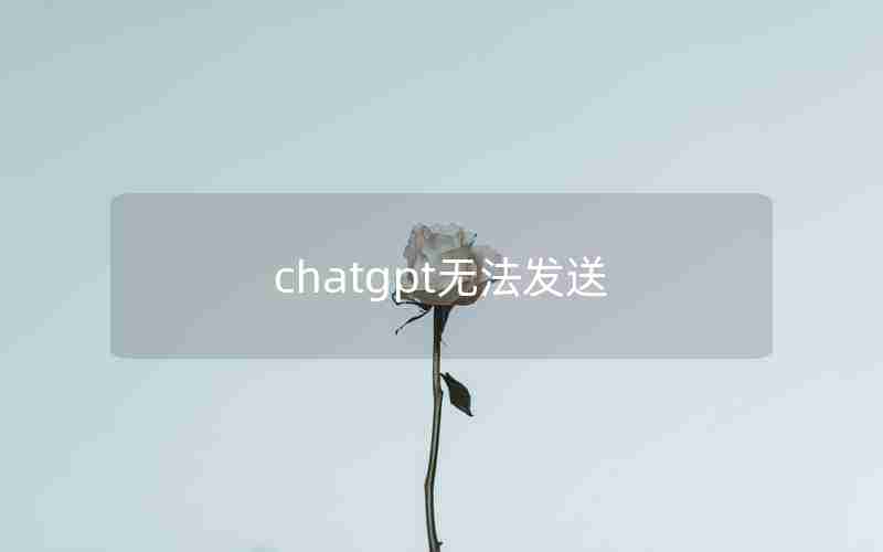 chatgpt无法发送