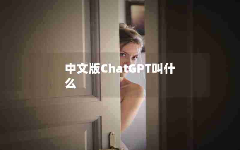 中文版ChatGPT叫什么