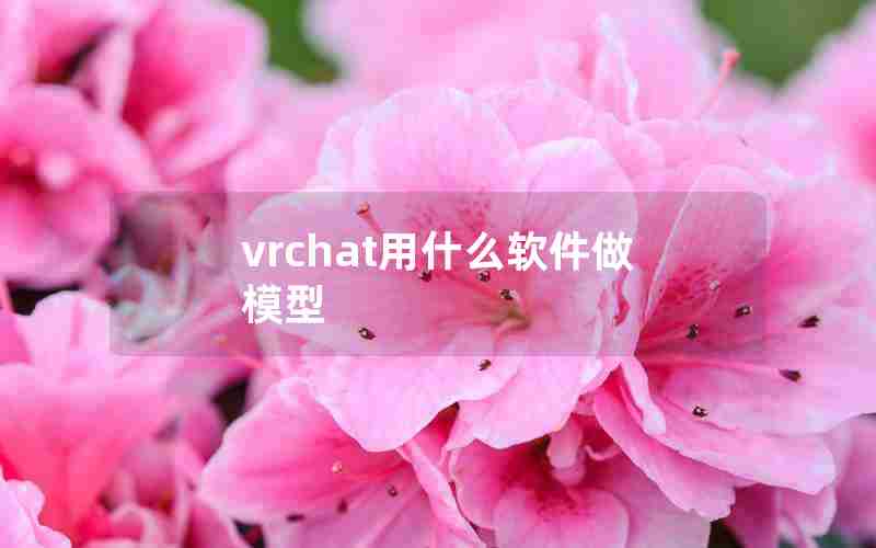 vrchat用什么软件做模型 vrchat用什么软件做模型