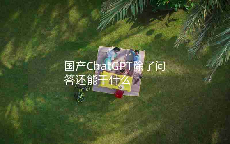 国产ChatGPT除了问答还能干什么