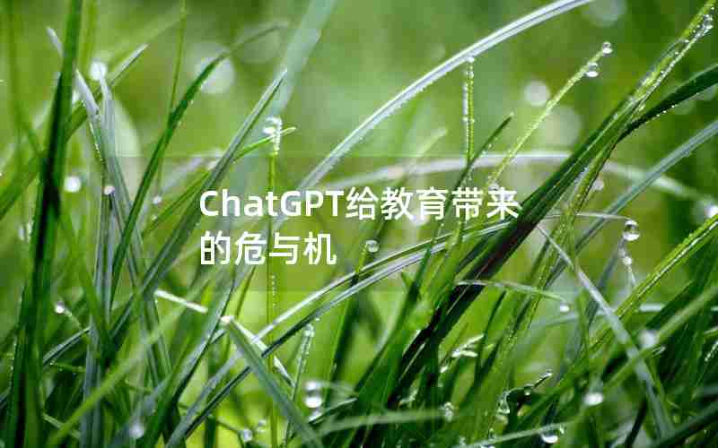 ChatGPT给教育带来的危与机