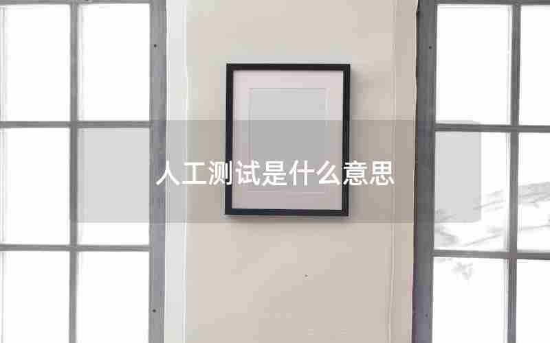 人工测试是什么意思 人工测试是什么意思
