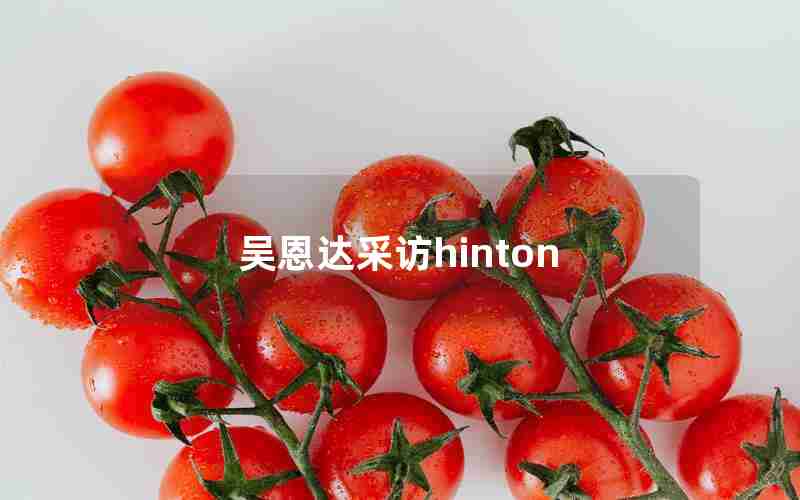 吴恩达采访hinton
