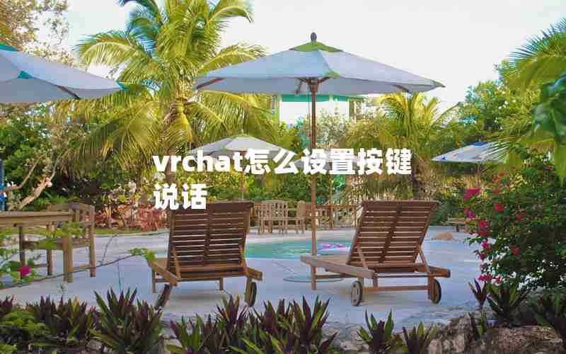 vrchat怎么设置按键说话
