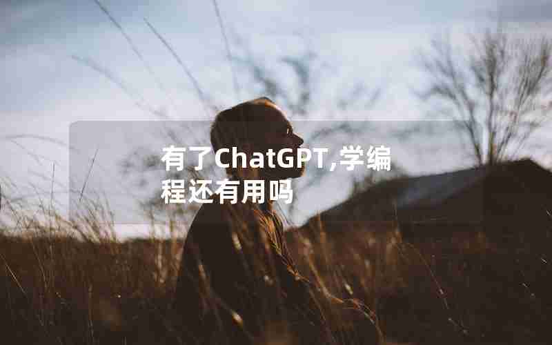有了ChatGPT,学编程还有用吗 有了ChatGPT,学编程还有用吗