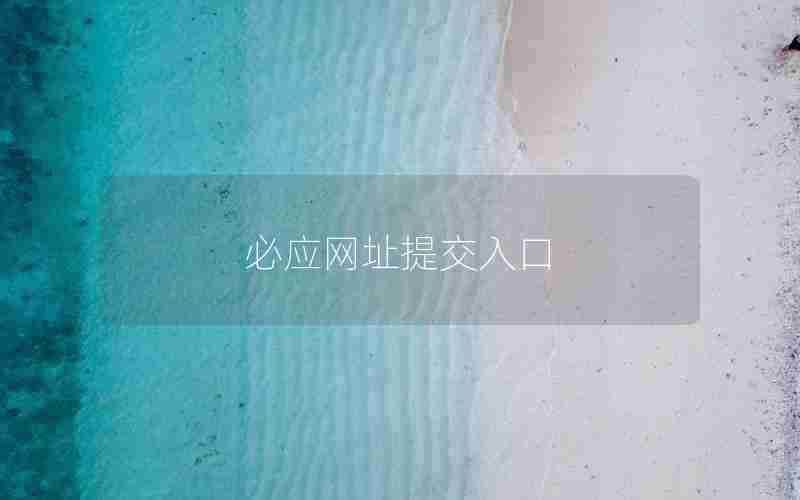 必应网址提交入口 必应网址提交入口