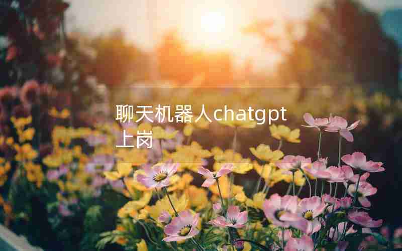 聊天机器人chatgpt上岗