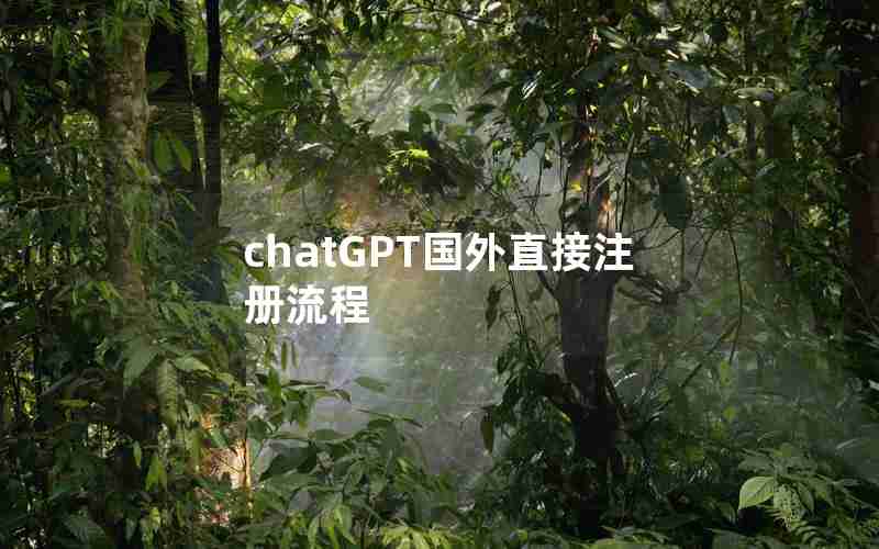 chatGPT国外直接注册流程 chatGPT国外直接注册流程
