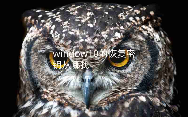 window10的恢复密钥从哪找 window10的恢复密钥从哪找