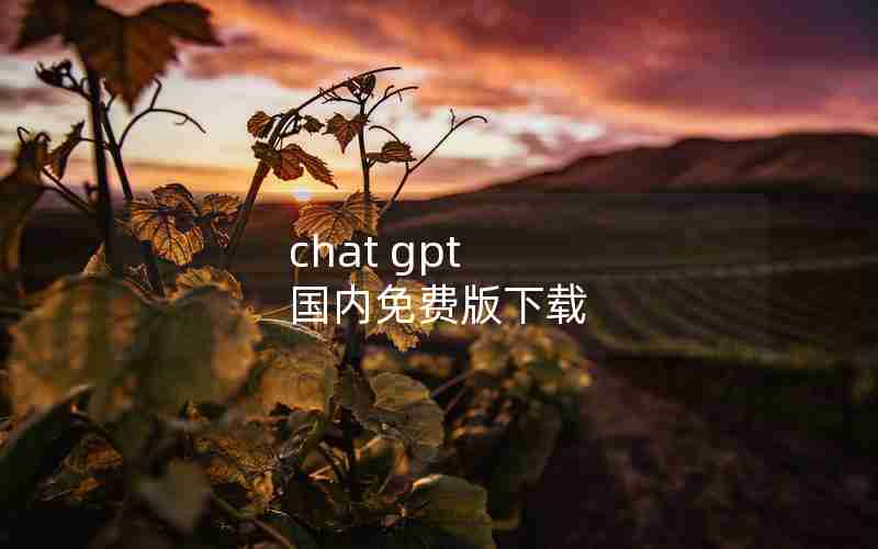 chat gpt 国内免费版下载 chat gpt 国内免费版下载
