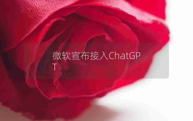 微软宣布接入ChatGPT