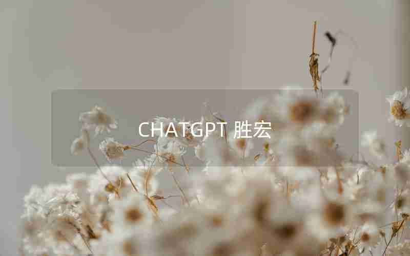 CHATGPT 胜宏 CHATGPT 胜宏
