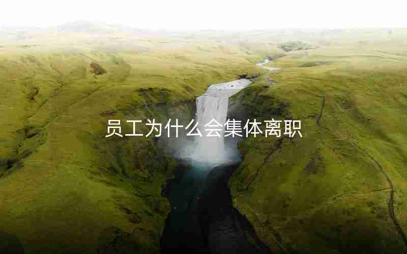 员工为什么会集体离职 员工为什么会集体离职