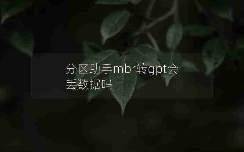 分区助手mbr转gpt会丢数据吗