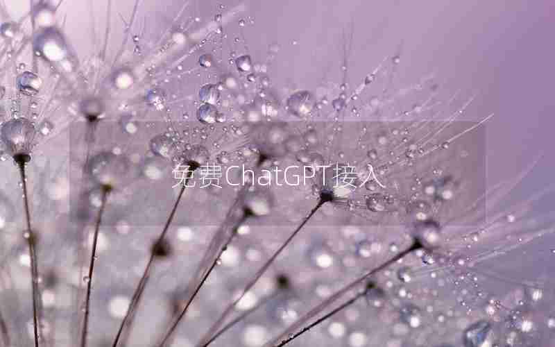免费ChatGPT接入 免费ChatGPT接入
