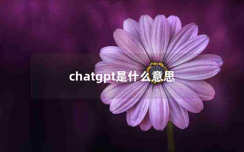chatgpt是什么意思