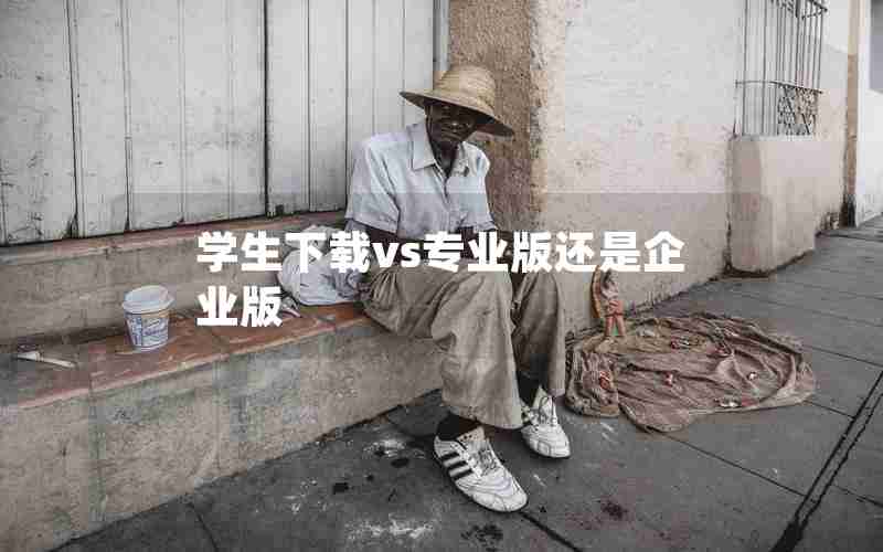 学生下载vs专业版还是企业版