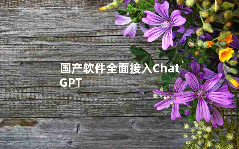国产软件全面接入ChatGPT
