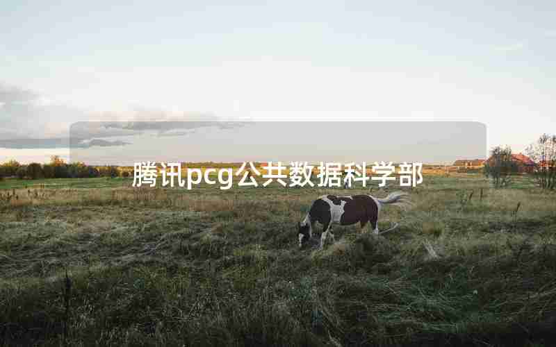 腾讯pcg公共数据科学部