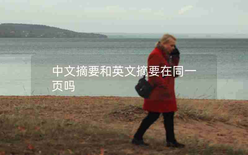 中文摘要和英文摘要在同一页吗