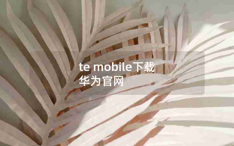 te mobile下载 华为官网