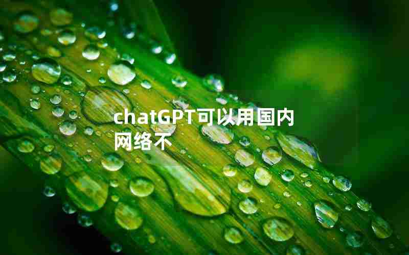 chatGPT可以用国内网络不