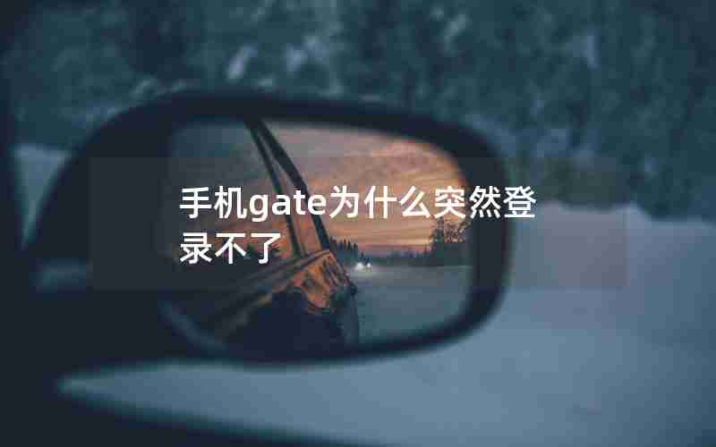 手机gate为什么突然登录不了