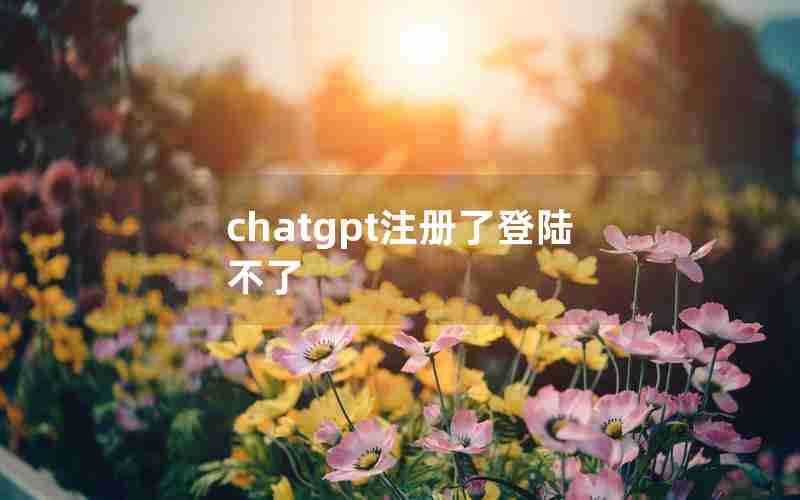 chatgpt注册了登陆不了