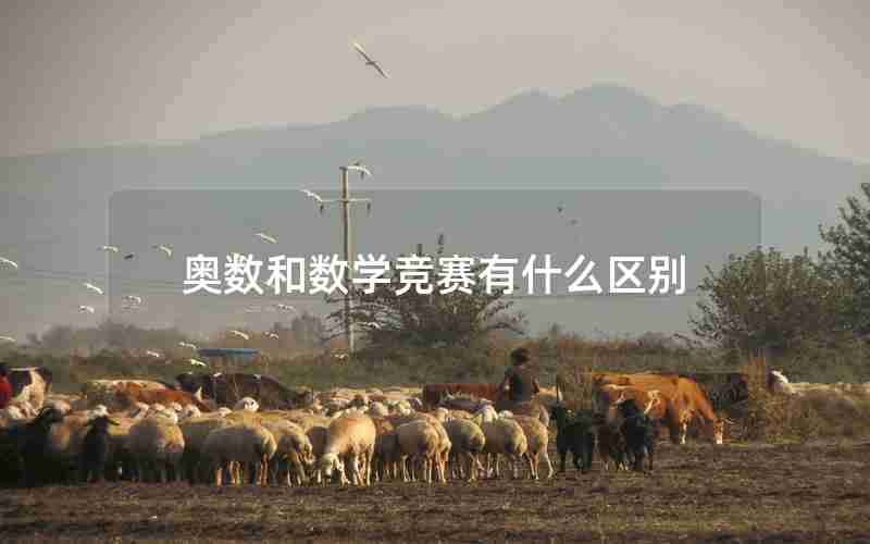奥数和数学竞赛有什么区别 奥数和数学竞赛有什么区别