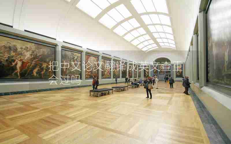 把中文论文翻译成英文查重会过吗