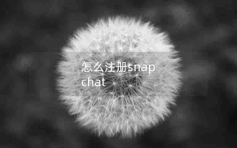 怎么注册snap chat