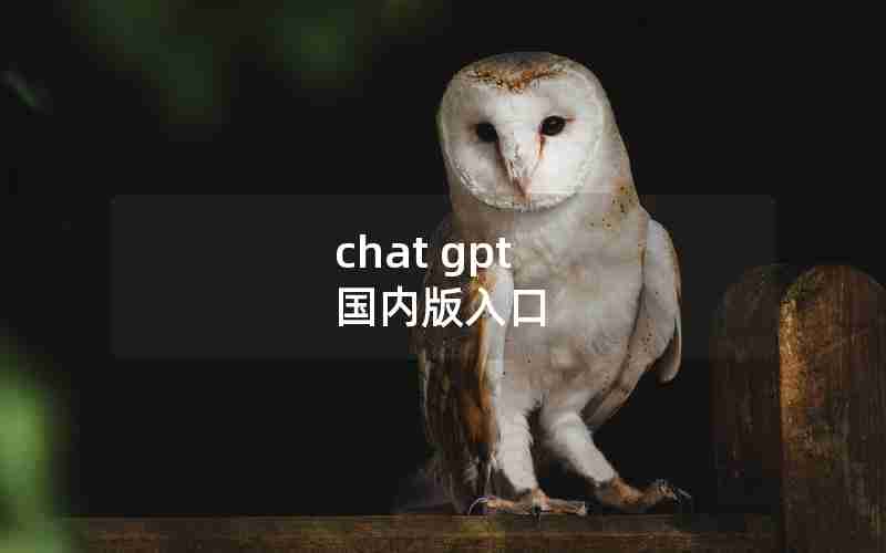 chat gpt 国内版入口