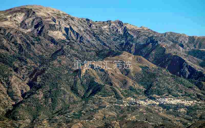 重复词汇筛选 重复词汇筛选