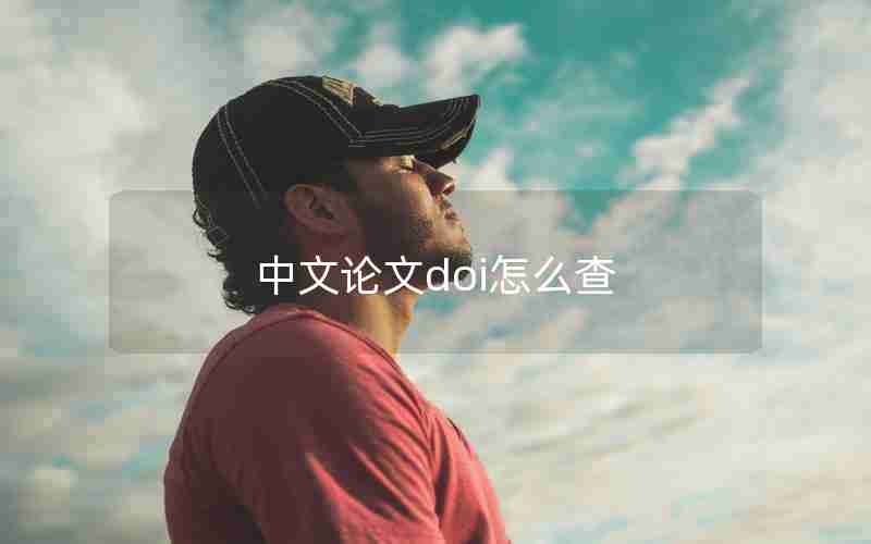 中文论文doi怎么查 中文论文doi怎么查