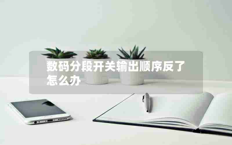 数码分段开关输出顺序反了怎么办 数码分段开关输出顺序反了怎么办