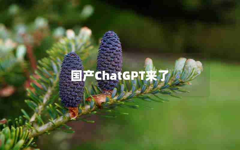 国产ChatGPT来了 国产ChatGPT来了