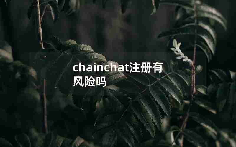 chainchat注册有风险吗