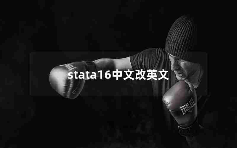 stata16中文改英文 stata16中文改英文
