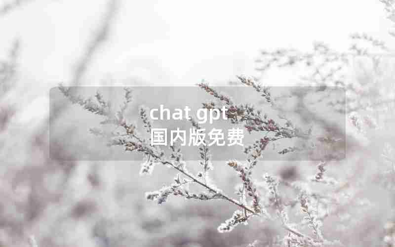chat gpt 国内版免费