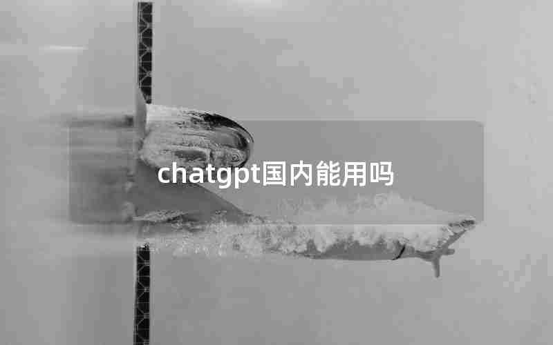 chatgpt国内能用吗