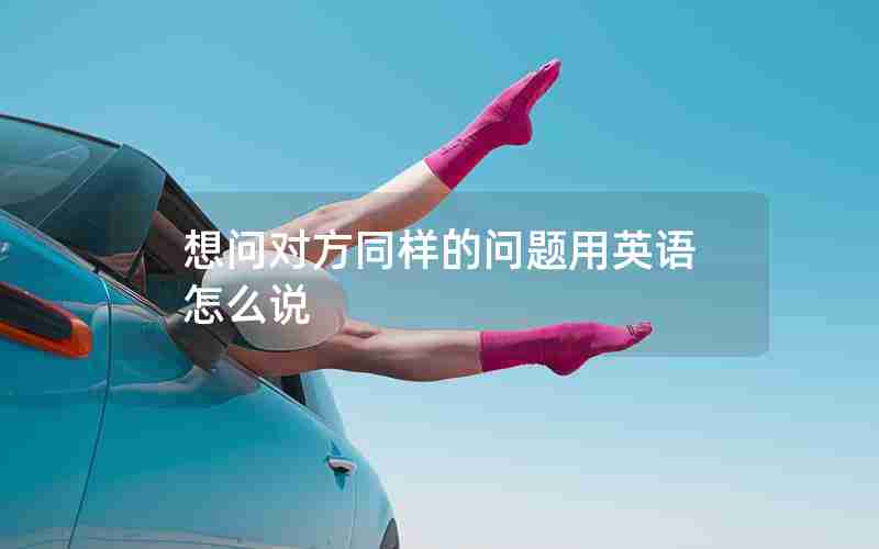 想问对方同样的问题用英语怎么说