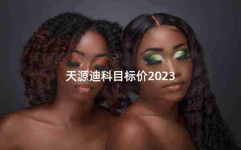 天源迪科目标价2023 天源迪科目标价2023