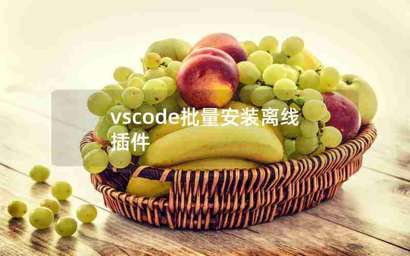 vscode批量安装离线插件