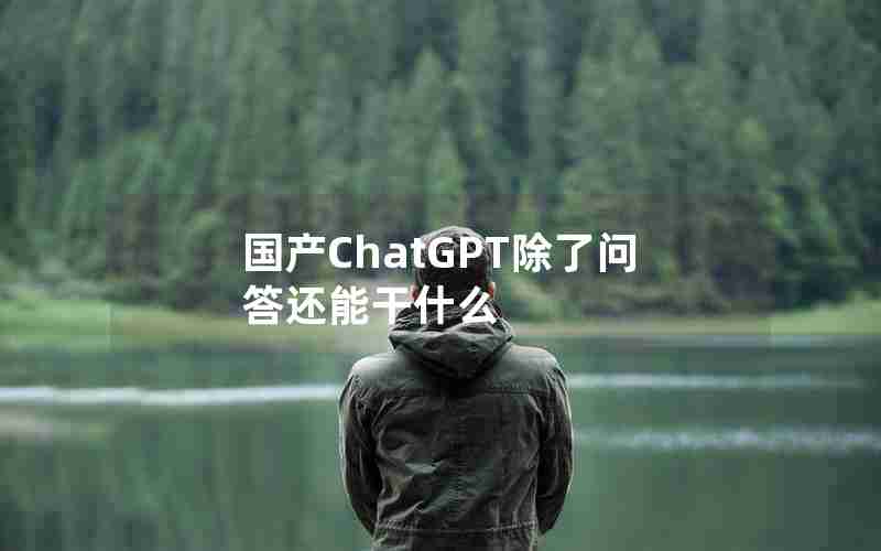 国产ChatGPT除了问答还能干什么