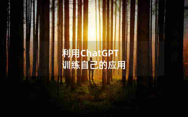 利用ChatGPT 训练自己的应用