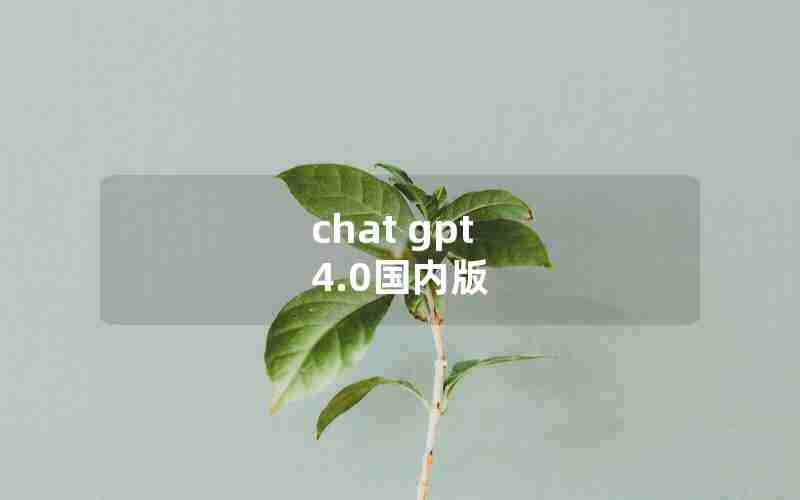 chat gpt 4.0国内版 chat gpt 4.0国内版