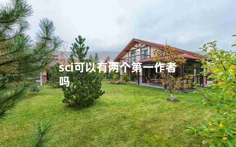 sci可以有两个第一作者吗