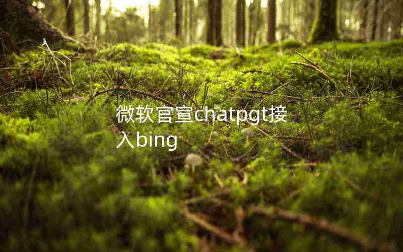 微软官宣chatpgt接入bing 微软官宣chatpgt接入bing
