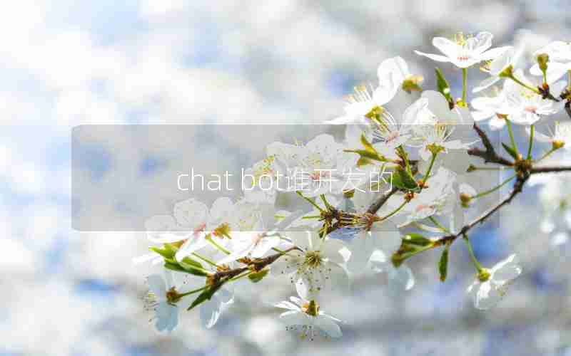 chat bot谁开发的 chat bot谁开发的